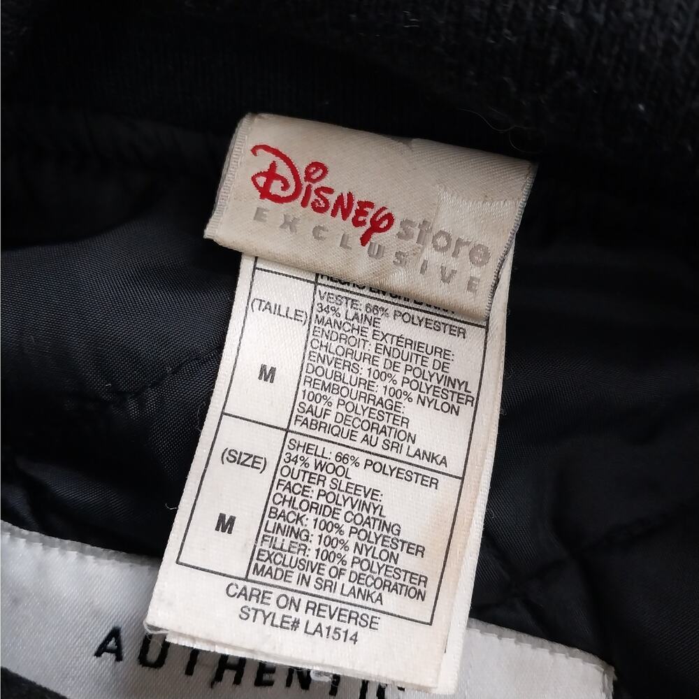 VINTAGE RARE MICKEY MOUSE! DISNEY STORE MICKEY VARSITY JACKET, RED & BLACK! SZ M - Picture 12 of 15